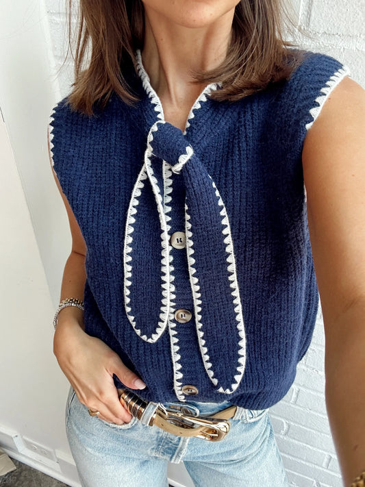 WHIPSTITCH SWEATER VEST