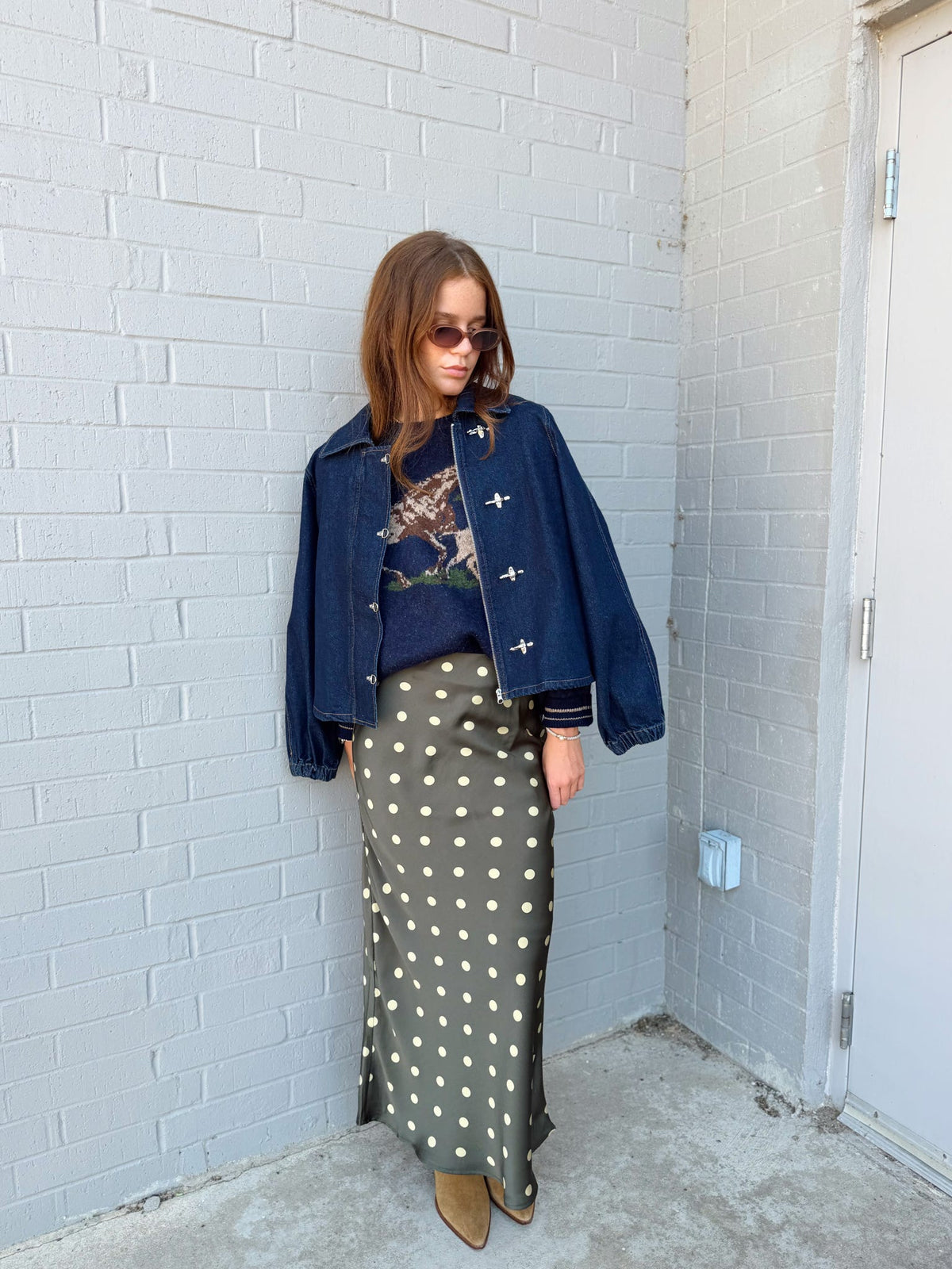 POLKA DOT MIDI SKIRT