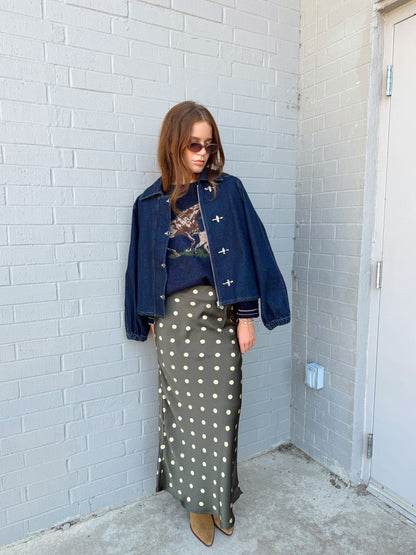 POLKA DOT MIDI SKIRT