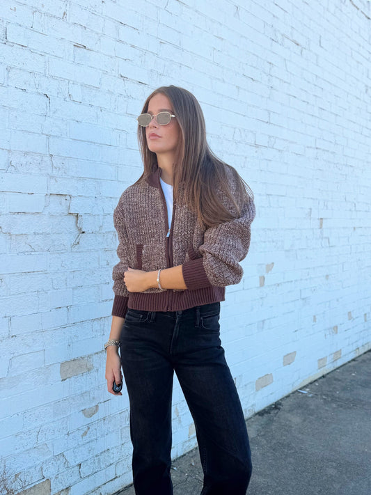 ASHFORD ZIP CARDIGAN