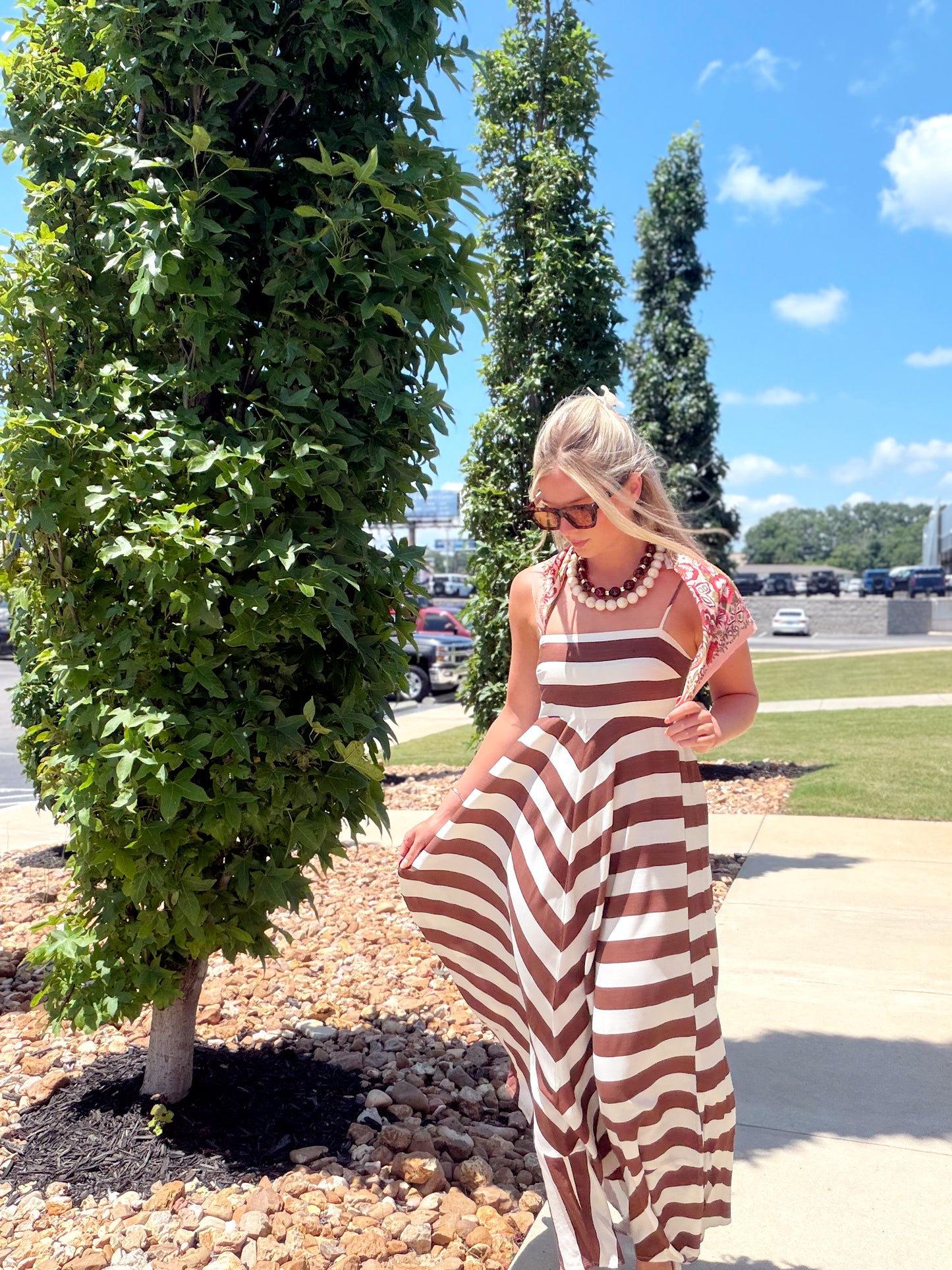 BRENDA MAXI STRIPE DRESS