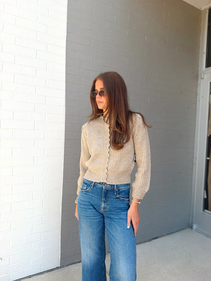 TRUDY LONG SLEEVE CREW NECK CARDI
