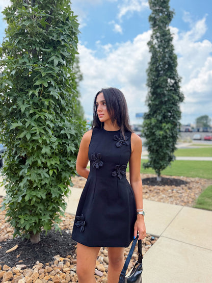 3D FLOWER MINI DRESS
