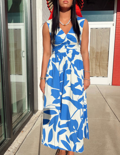 PRINT MIDI DRESS