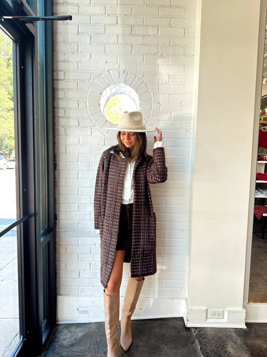 MARCEAU HOUNDSTOOTH COAT