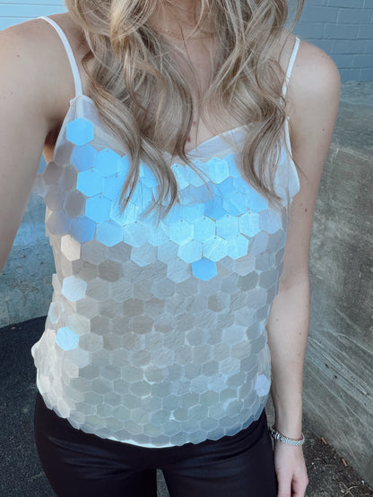 ABRA SEQUIN CAMI TOP