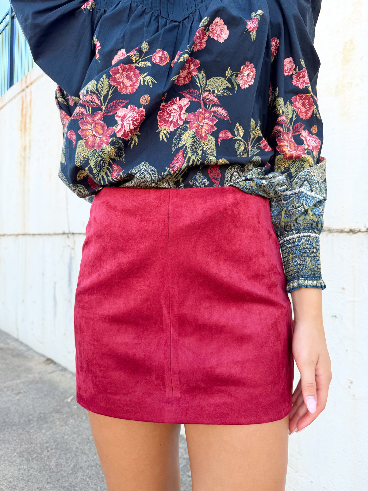LIAN MINI FAUX SUEDE SKIRT