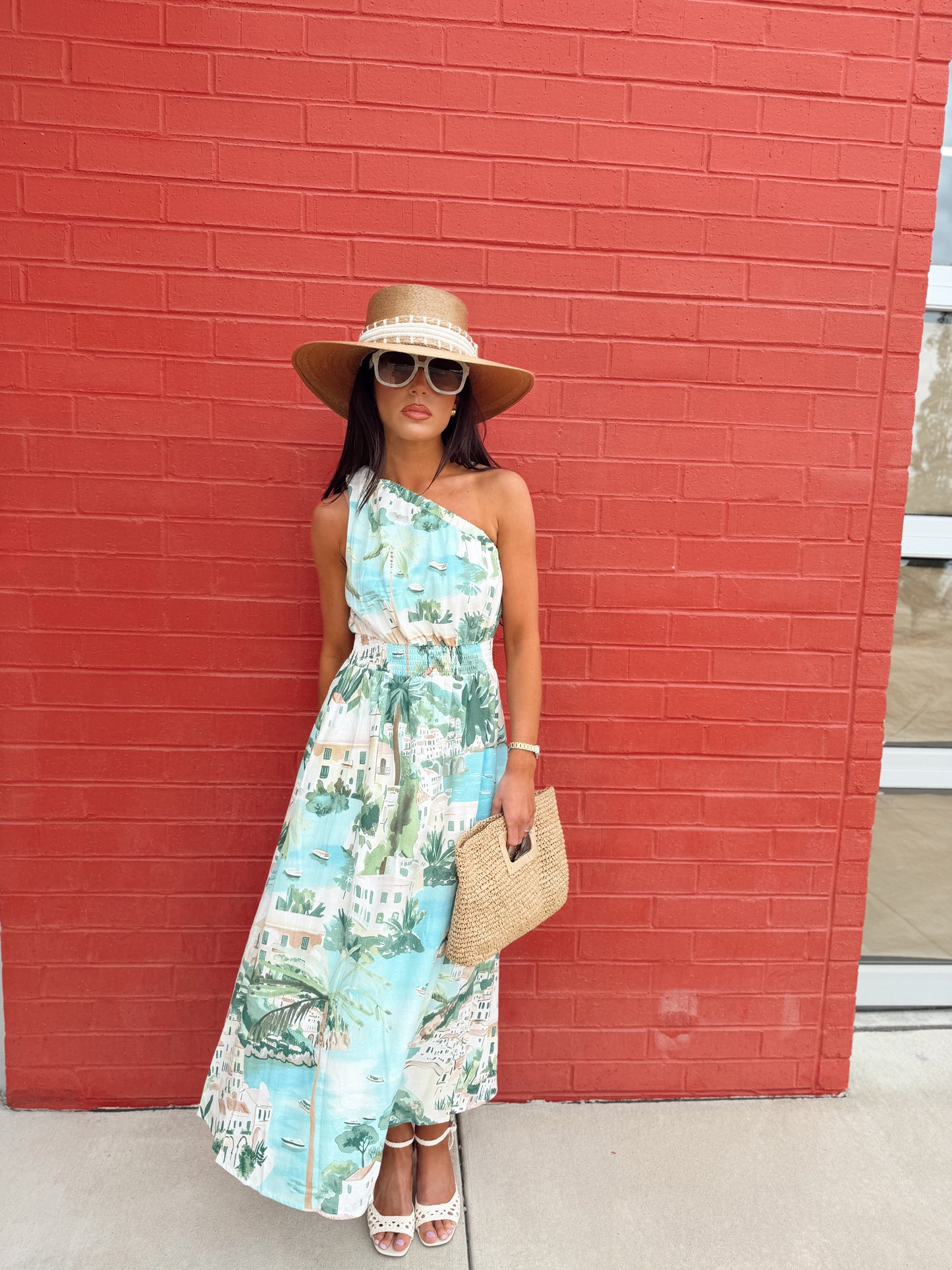 PITI TOWN SMOCKED MIDI DRESS