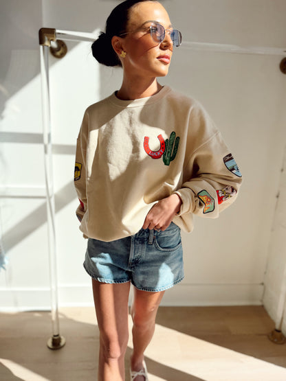 WESTERN PATCHES CREW SWEATSHIRT