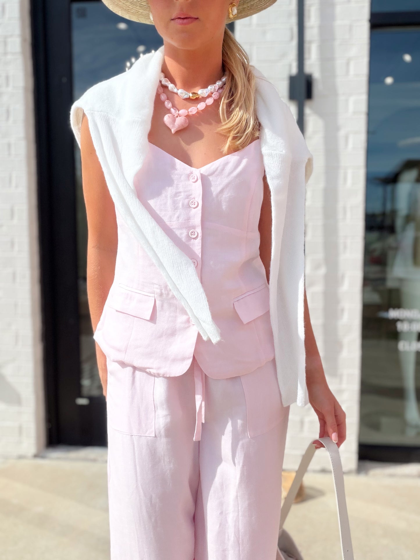 COOPER LINEN TAILORED CAMI