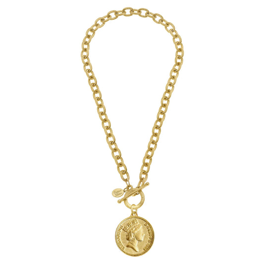 QUEEN ELIZABETH COIN NECKLACE