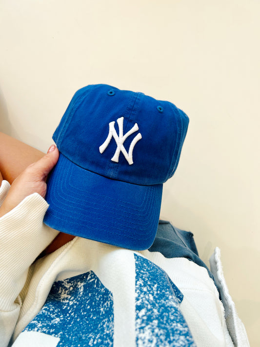 NY STRAPBACK HAT TRUE BLUE