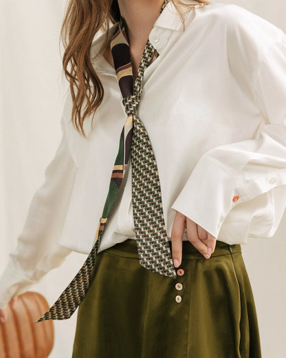 MODULAR SILK SKINNY SCARF