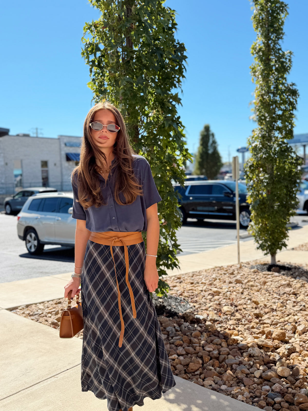 CREST VIEW PLAID SKIRT