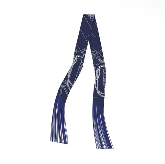 FRILLY SCARF WITH FRINGE- S