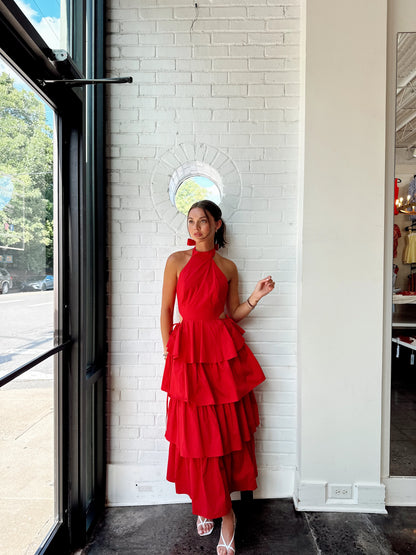 TIERED RUFFLE MAXI