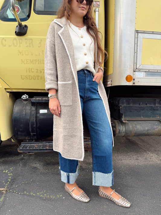 COLLAR SWEATER JACKET