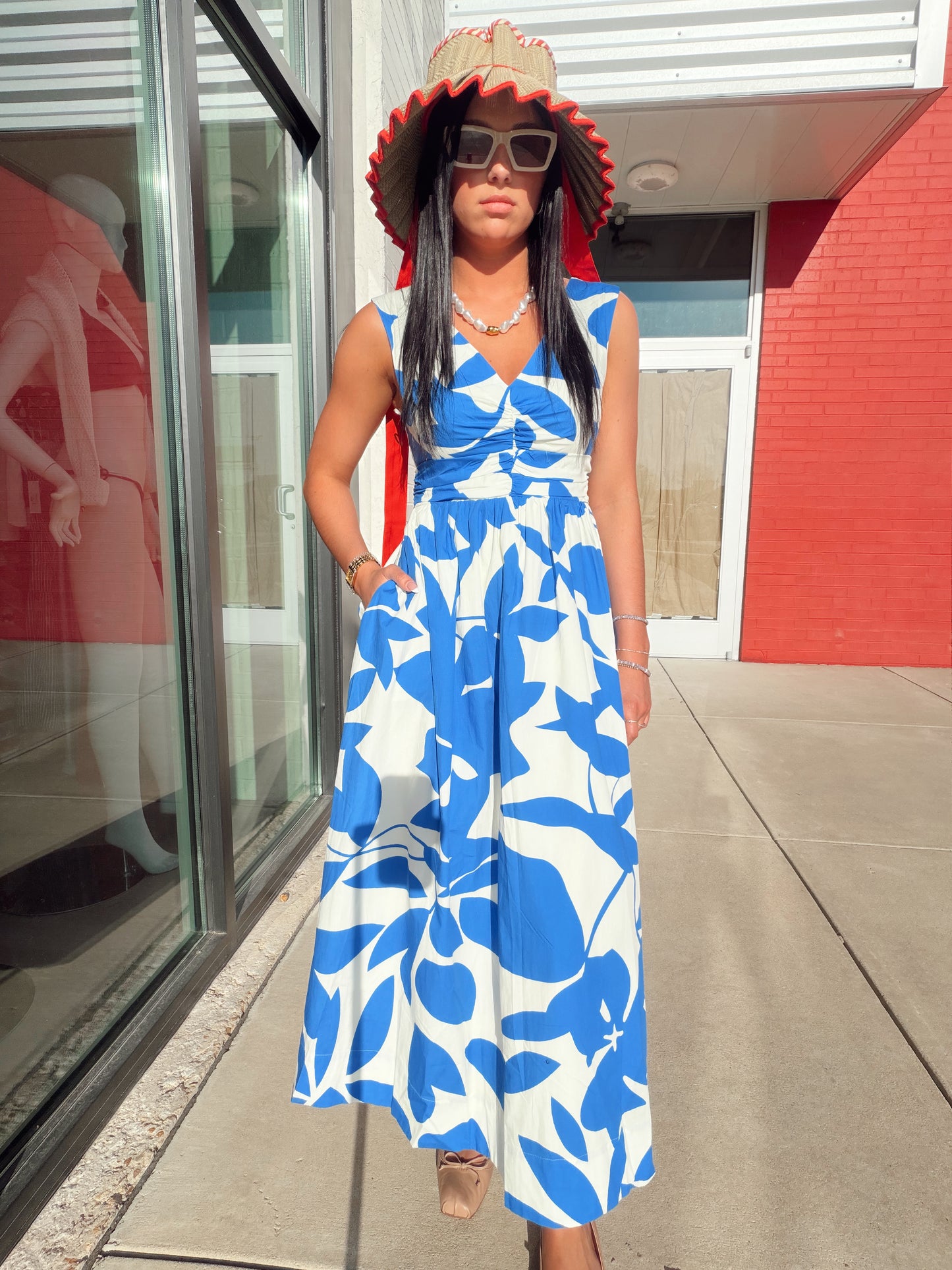 PRINT MIDI DRESS