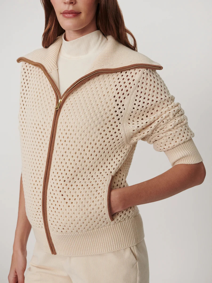 PAULA ZIP THROUGH KNIT JACKET
