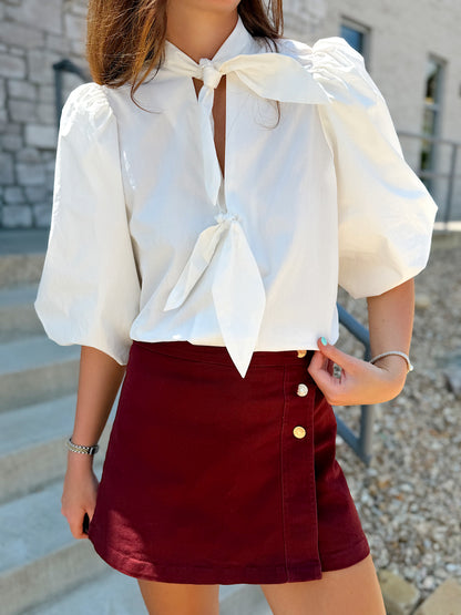 PUFF SLEEVE BUTTON DOWN