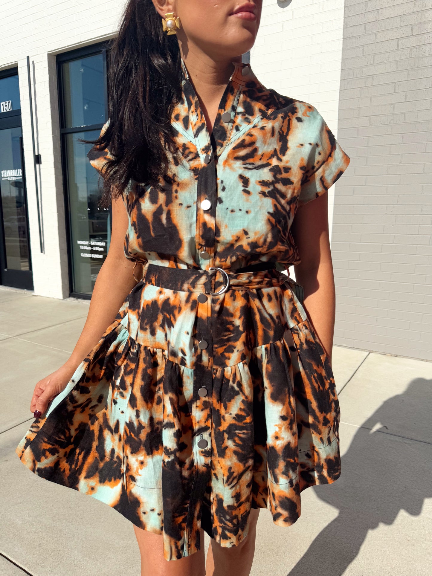 ZELIE PRINT MINI DRESS