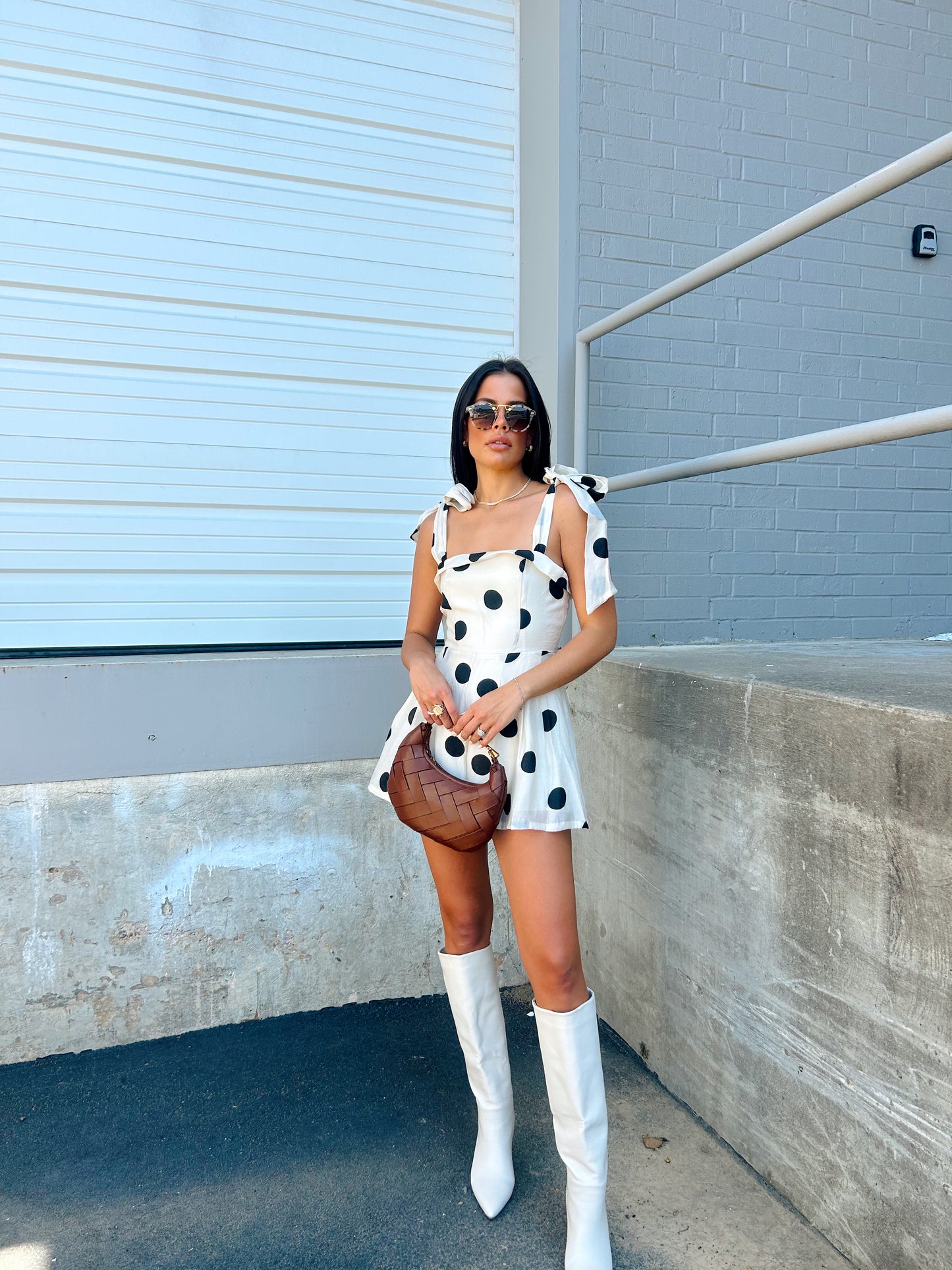 POLKA DOT TIE ROMPER