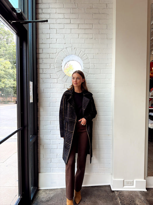 MARCEAU HOUNDSTOOTH COAT