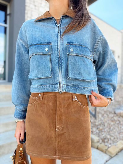 BETTER THAN SUEDE MINI SKIRT