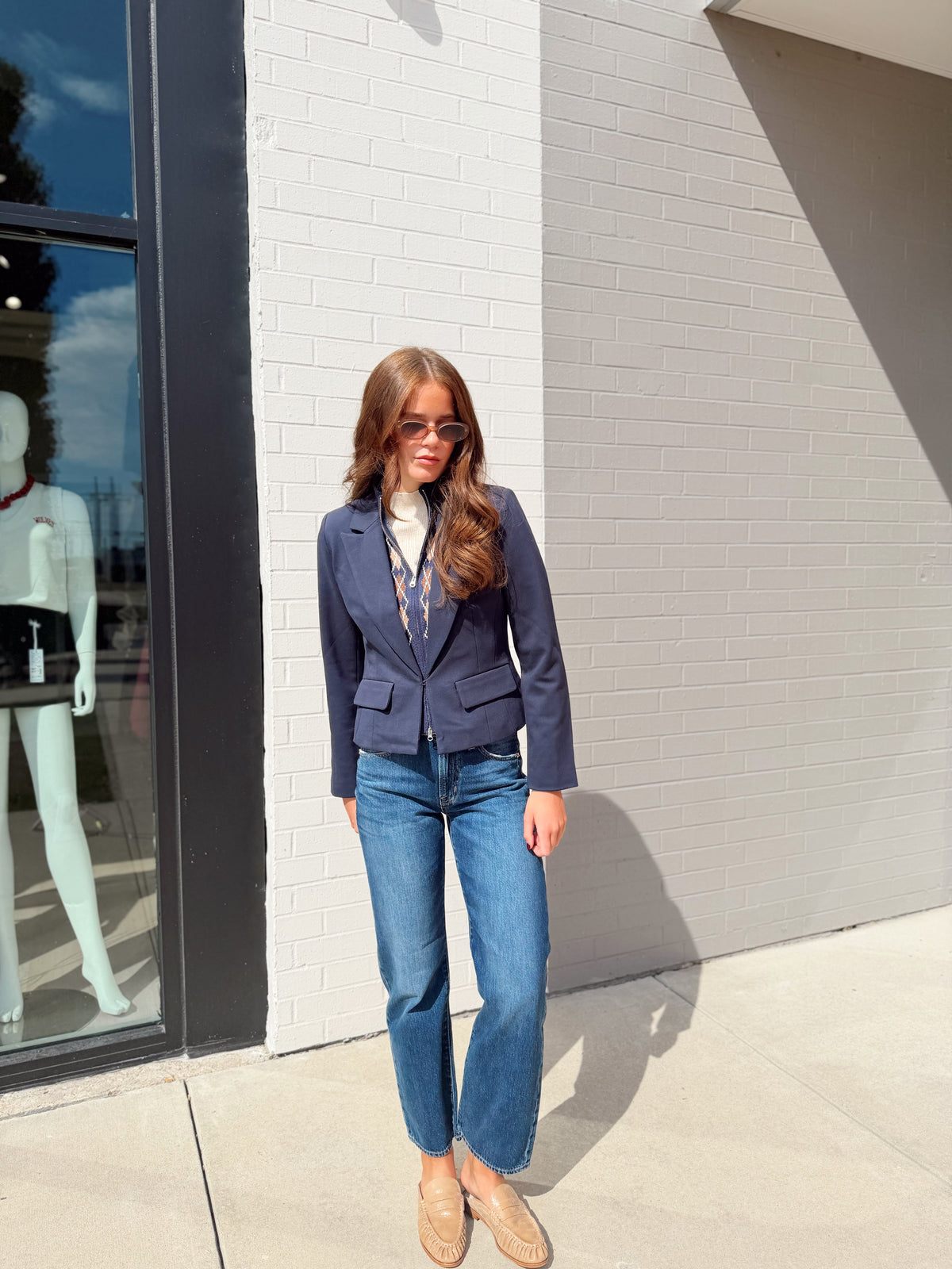 ASTRID ARGYLE SWEATER DICKEY JACKET