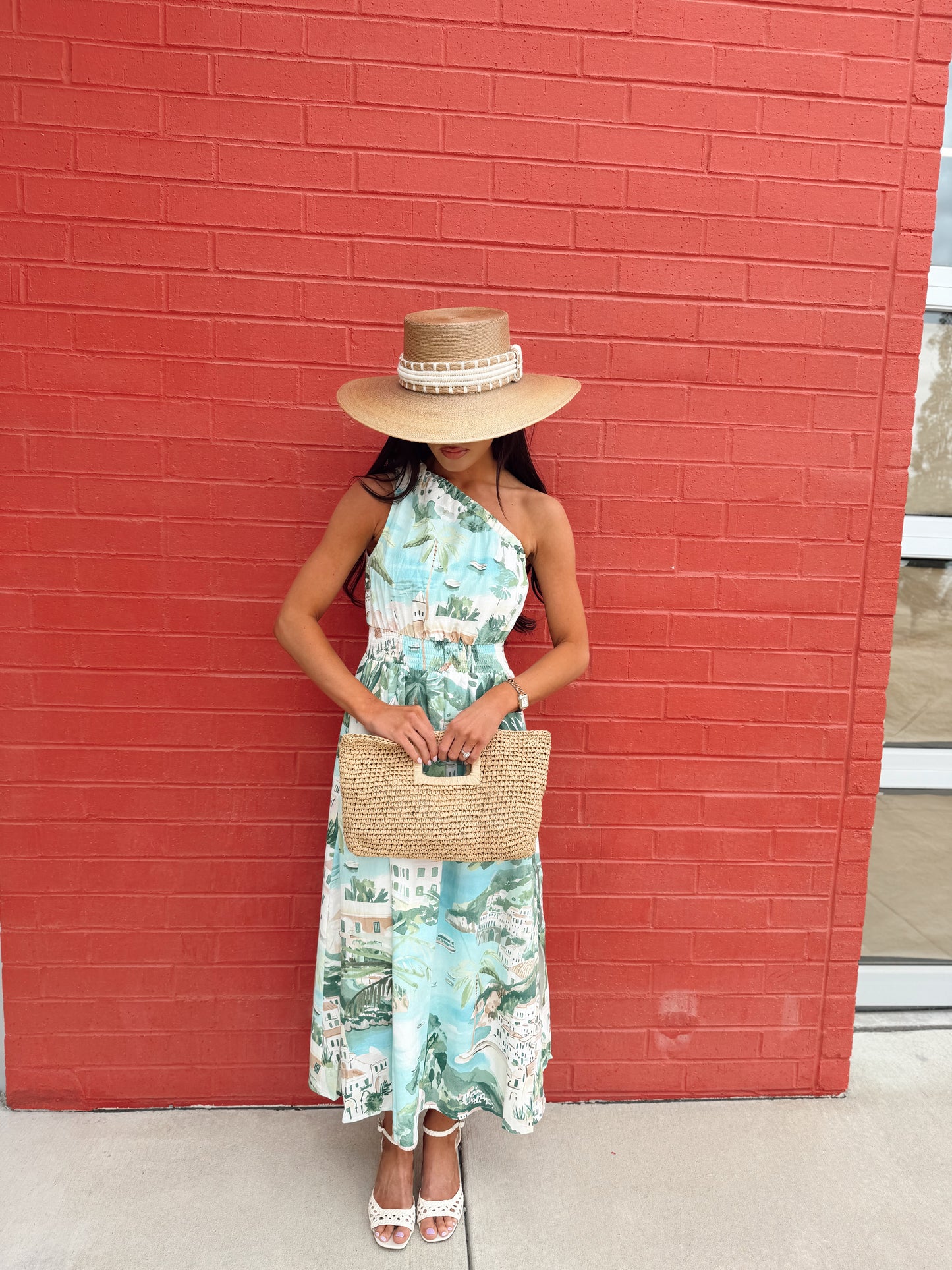 PITI TOWN SMOCKED MIDI DRESS