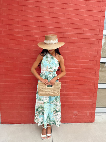PITI TOWN SMOCKED MIDI DRESS