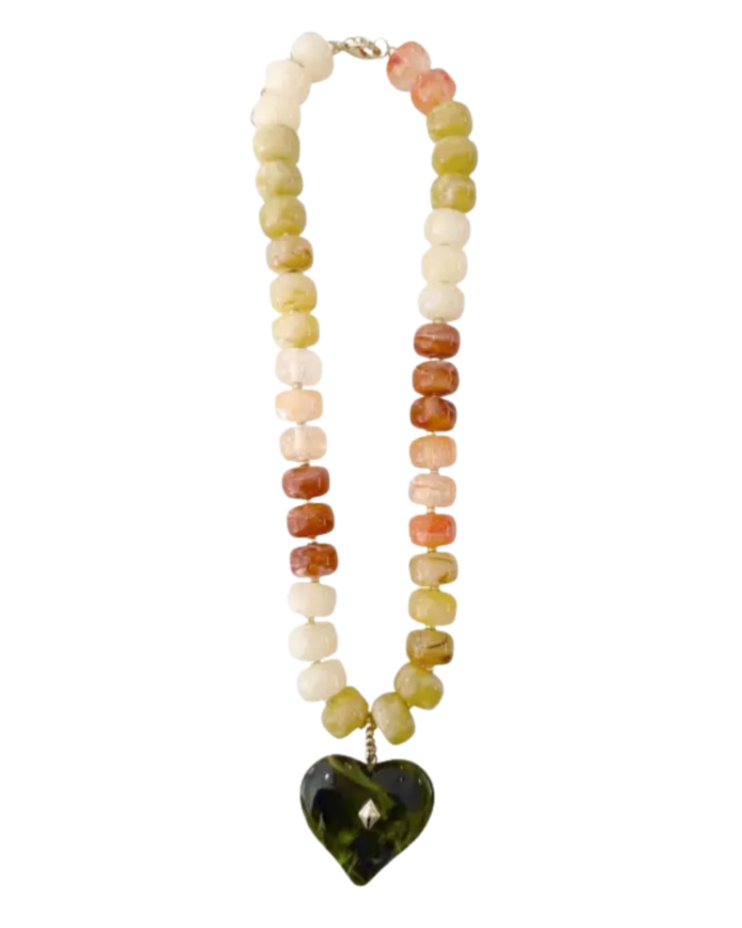 HOLDEN BEADED NECKLACE WITH HEART CHARM