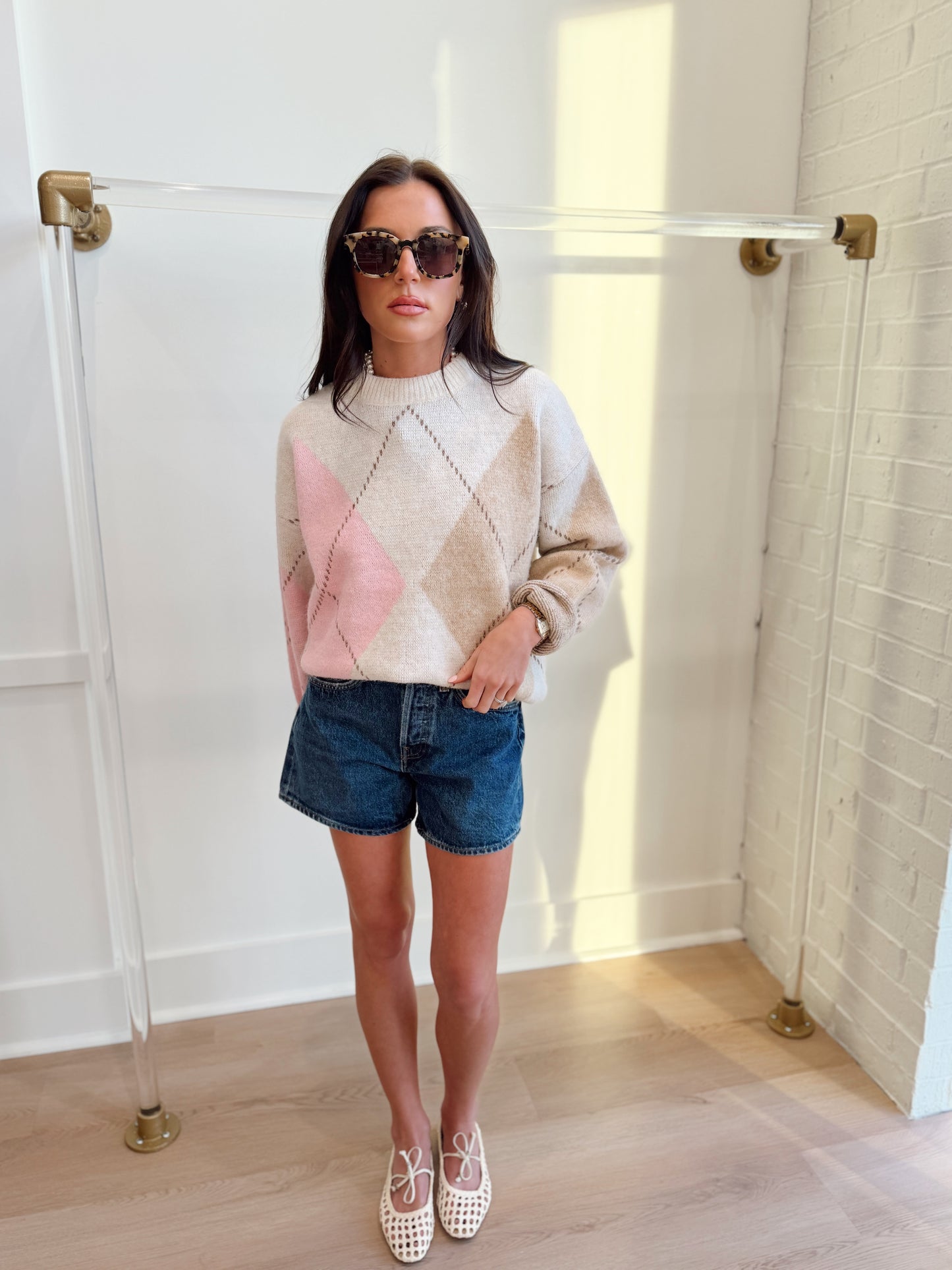ARGYLE KNIT SWEATER