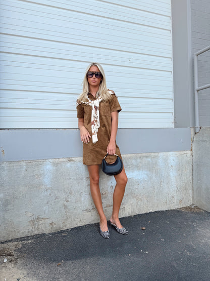 SYDNEY SUEDE MINI DRESS
