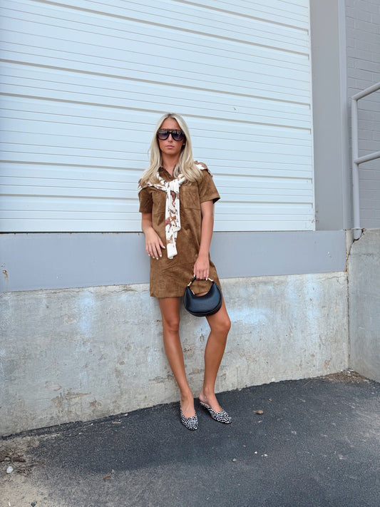 SYDNEY SUEDE MINI DRESS