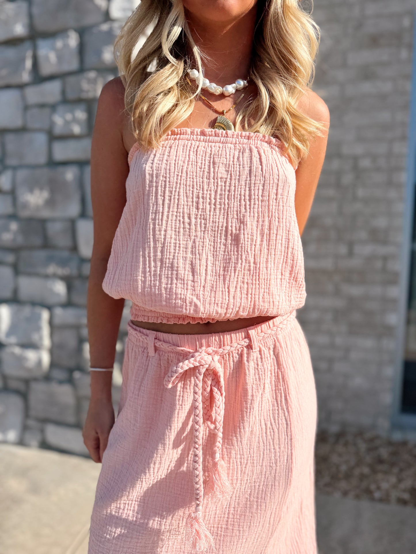 SMOCKED TUBE TOP