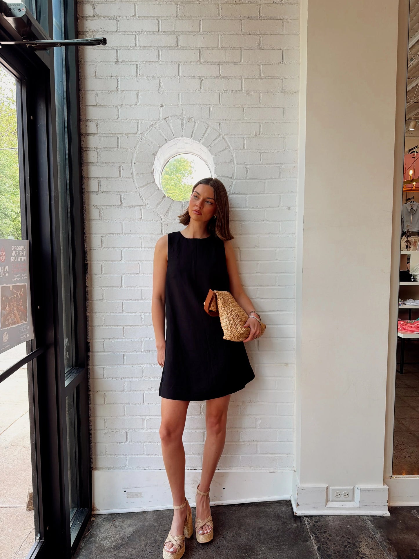 COOPER LINEN SLEEVELESS MINI DRESS