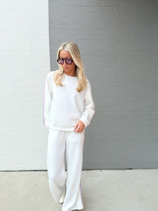 STRIPED CLOUD CREW NECK