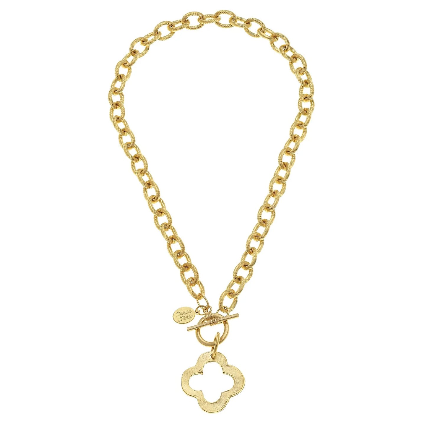 OPEN CLOVER TOGGLE NECKLACE