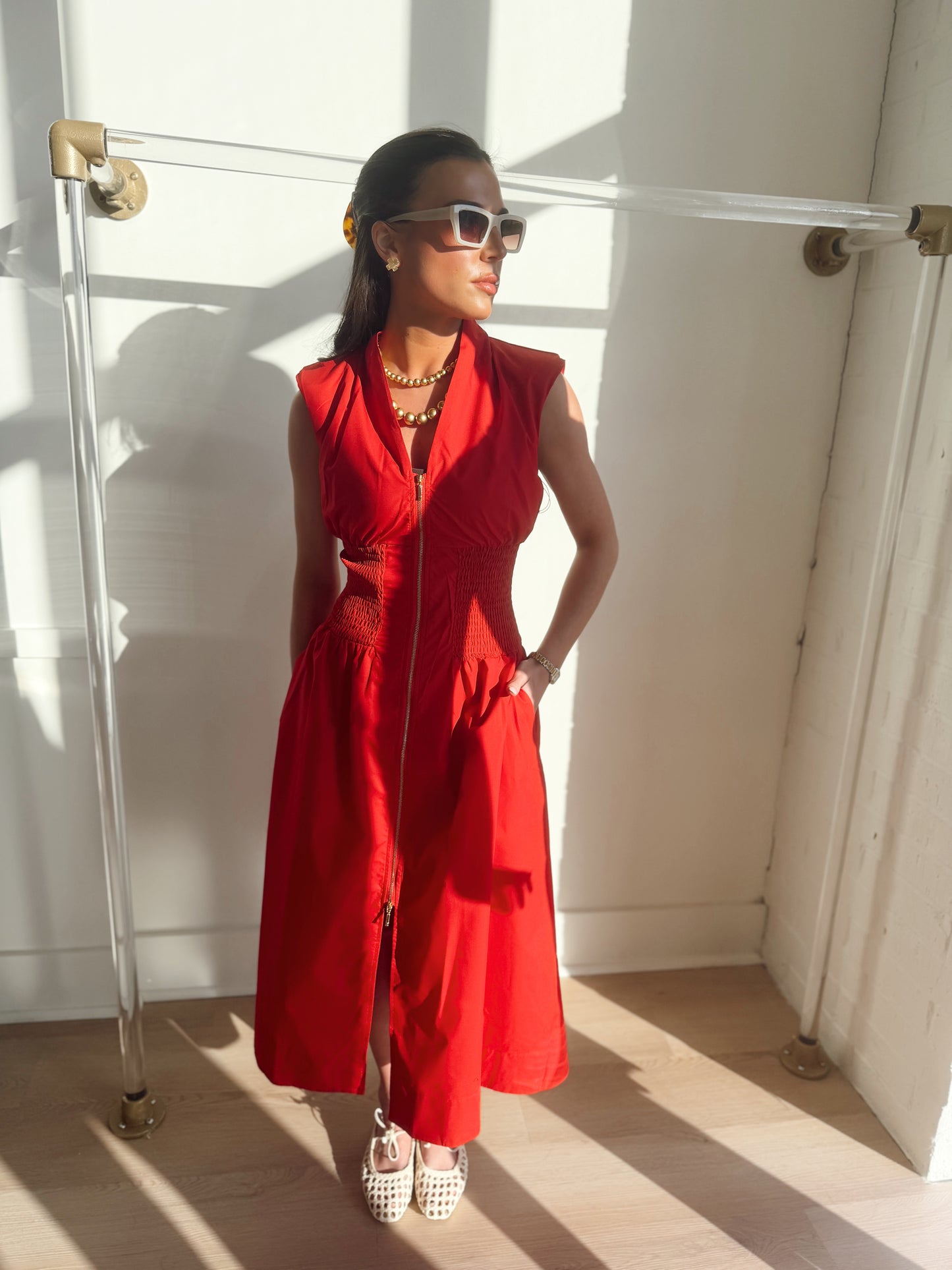 SKYE ZIP FRONT DRESS