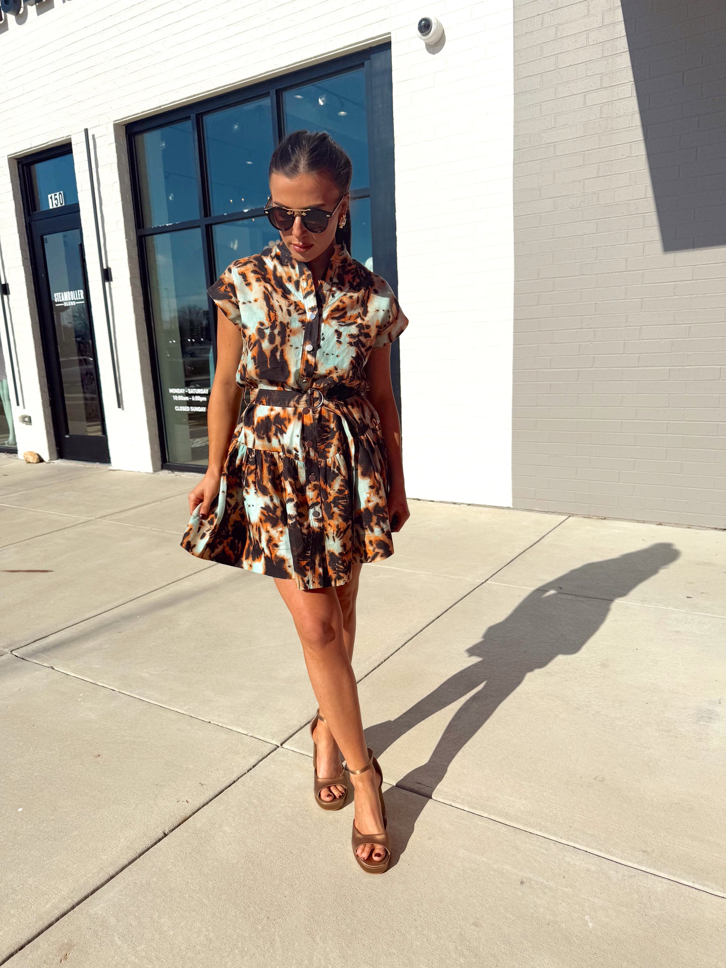 ZELIE PRINT MINI DRESS