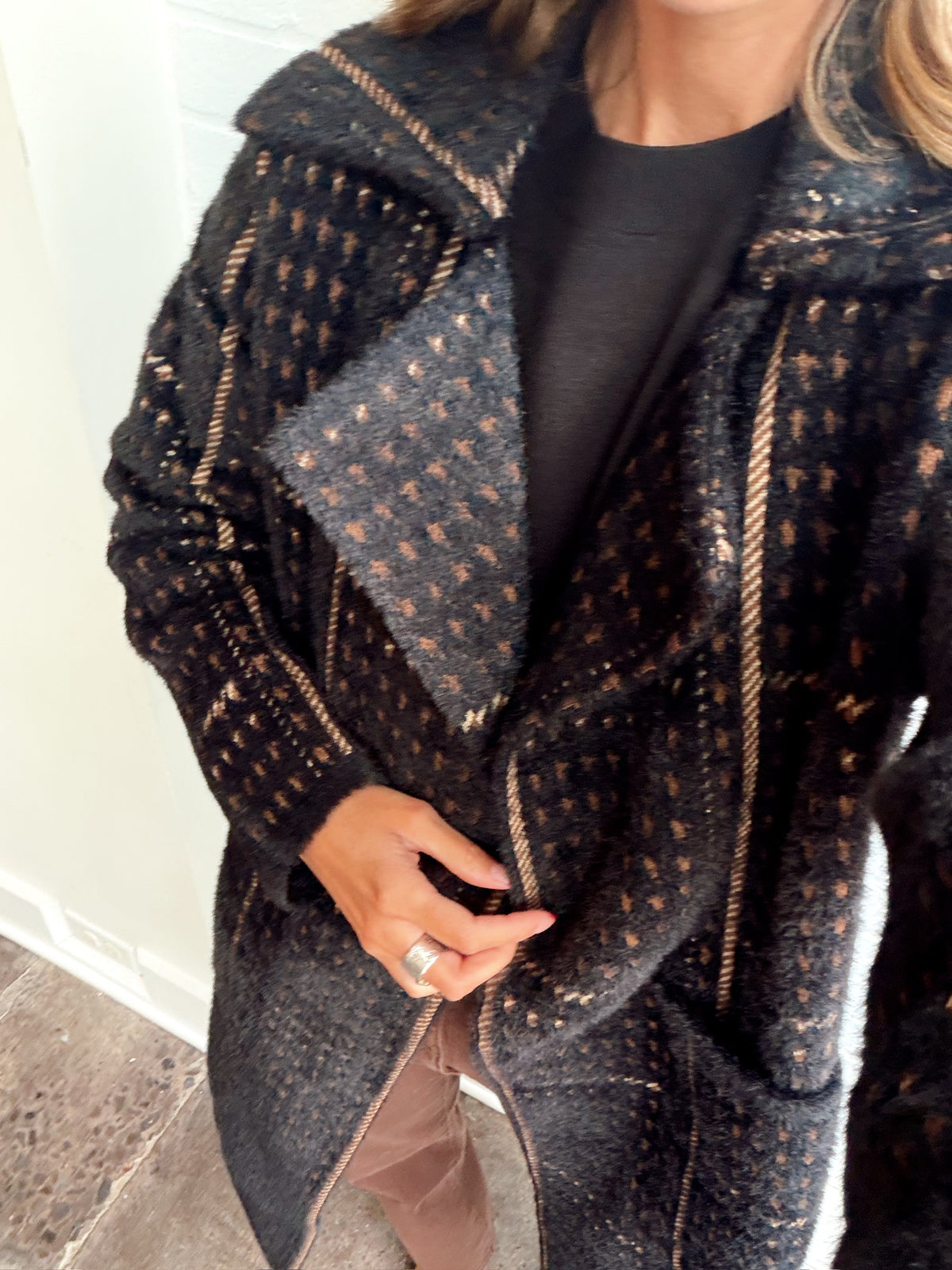 MARCEAU HOUNDSTOOTH COAT