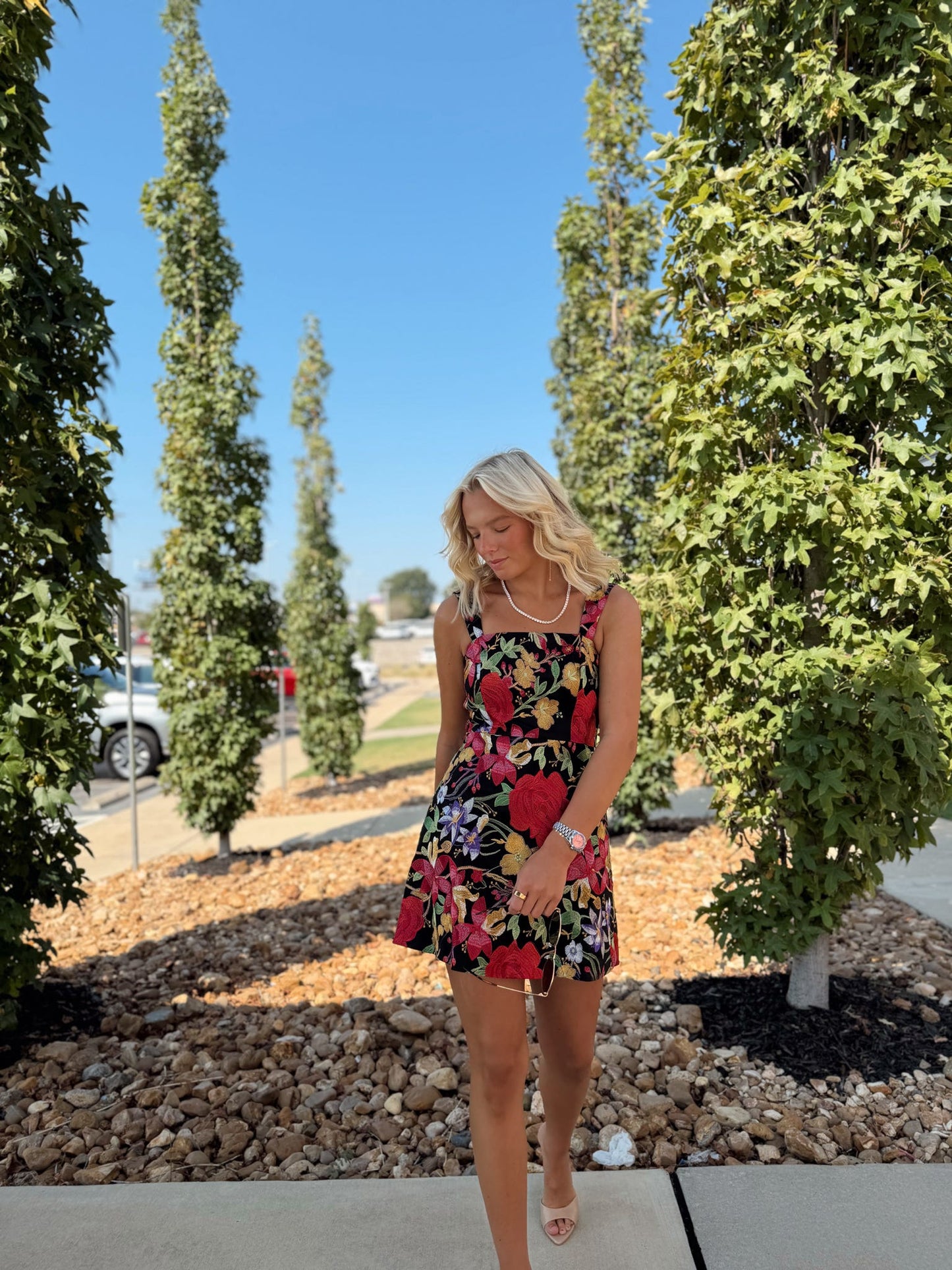 SWEET HEART FLARE MINI DRESS