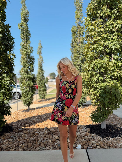 SWEET HEART FLARE MINI DRESS