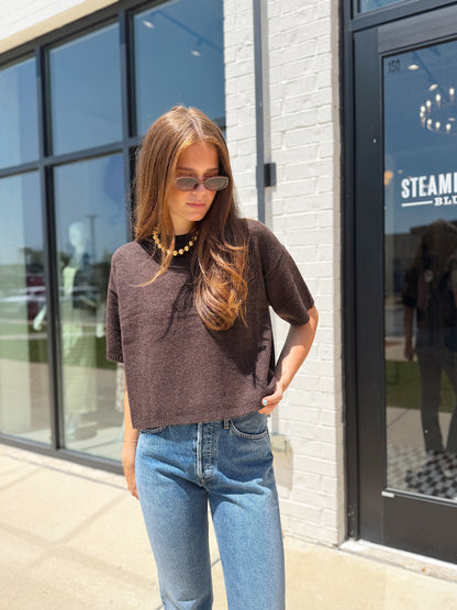 CREW NECK BOXY SWEATER