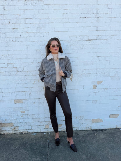 TAVI PLAID BOMBER JACKET