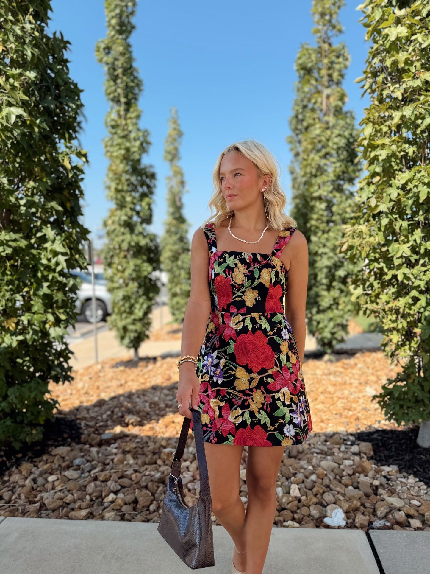 SWEET HEART FLARE MINI DRESS
