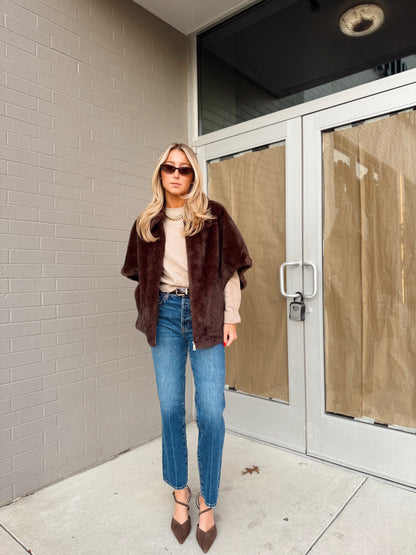 FAUX FUR CAPE