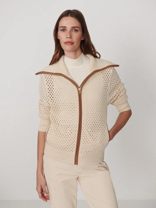 PAULA ZIP THROUGH KNIT JACKET