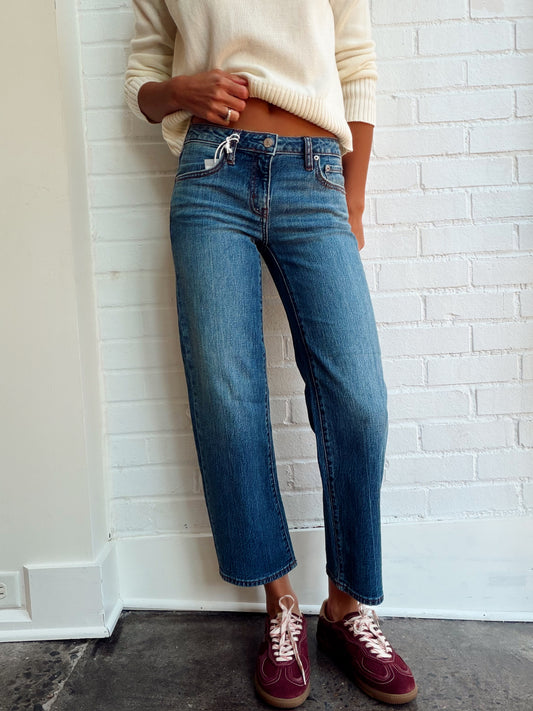 KEEPER CROP LOW RISE STRAIGHT JEAN